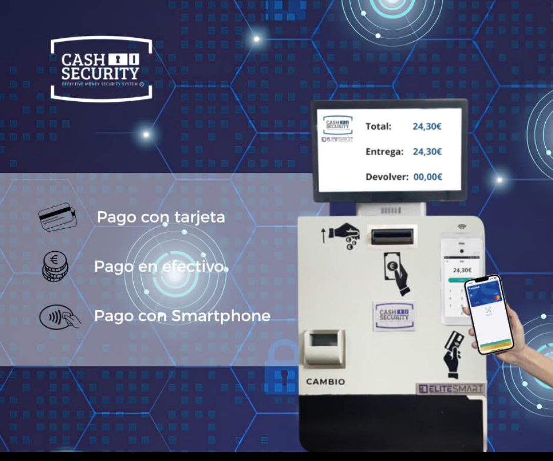 Detalle de las ranuras de billetes del Elite Smart